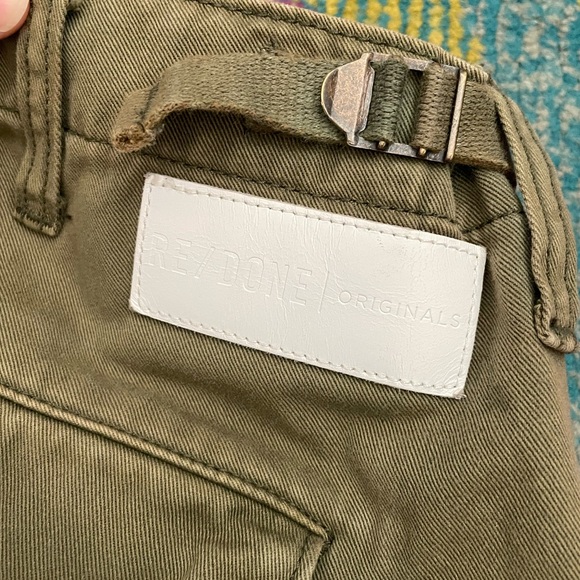 Re/Done Khaki Twill Cargo Pants - Picture 5 of 6